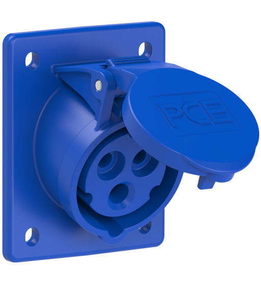 PCE PANEL SOCKET 16A 3PIN 220V(ANGLE)   
