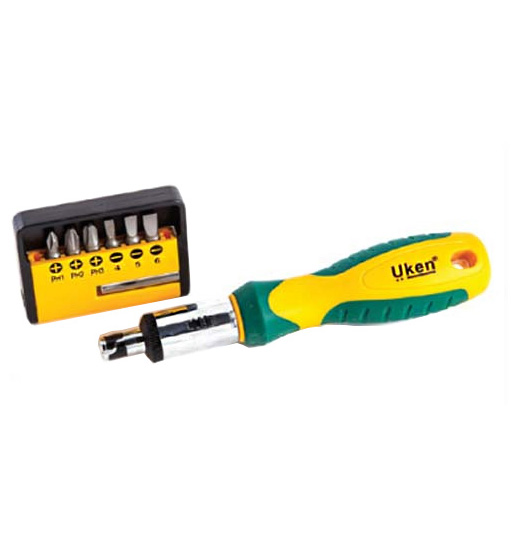 RATCHET SCREW DRIVER SET 8PCS UKEN
