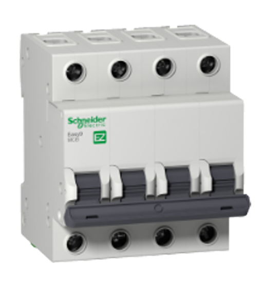 MCB 10A 4P C6KA 400V EASY 9 SCHNEIDER