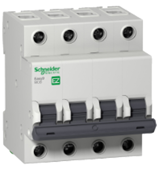 MCB 63A 4P C 6KA 400V EASY 9 SCHNEIDER