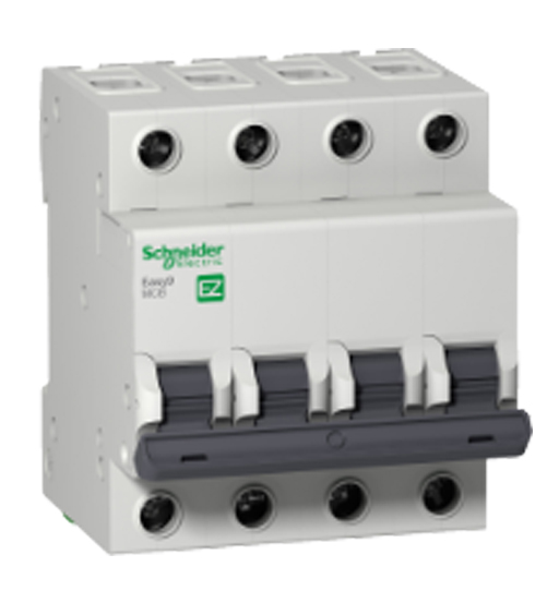 MCB 16A 4P C 6000A 400V EASY 9 SCHNEIDER