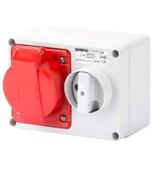 GEWISS IND SOCKET 32 AMP 5 PIN INTER LOCKING SWITCH TYPE