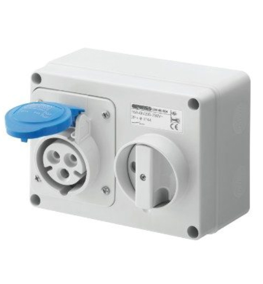 GEWISS IND SOCKET 16AMP 3 PIN INTER 