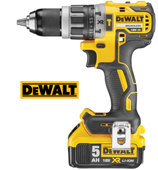 DEWALT 18V XR 5.0AH LI-ION BRUSHLESS 13MM COMPACT HAMMER DRILL DRIVER