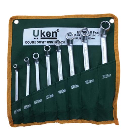 UKEN RING SPANNER SET - 8 PCS 6-22MM