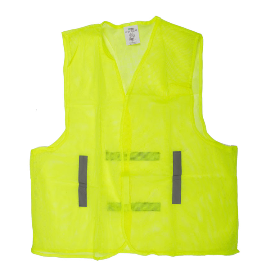 SAFETY JACKET GREEN MESH TYPE - MEDIUM
