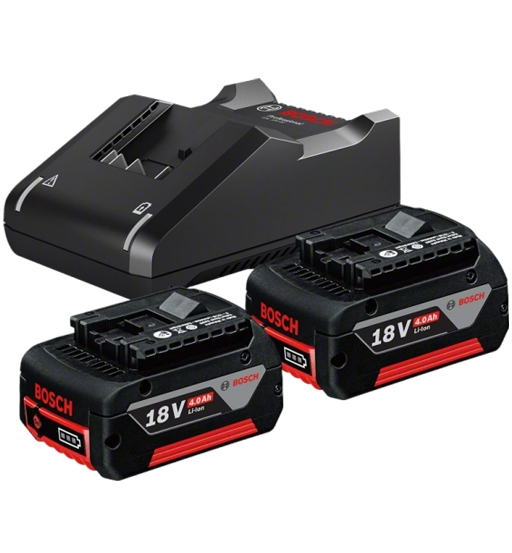 BOSCH BATTERY CHARGER(2XGBA 18V 4AH+GAL 18V-40)