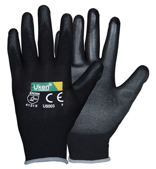 UKEN GLOVES BLACK GRIP 