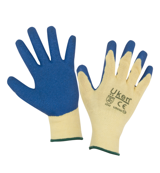 UKEN GLOVES LATEX BLUE GRIP(S)