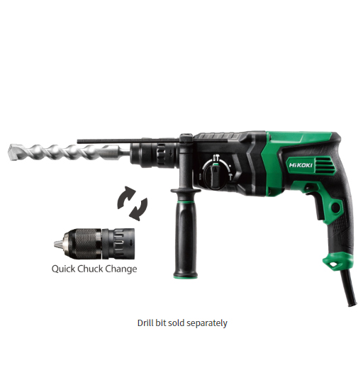 ROTARY HAMMER,26MM,830W,SDSPLUS,3KG,3 MODE,QRC,2.9J HIKOKI
