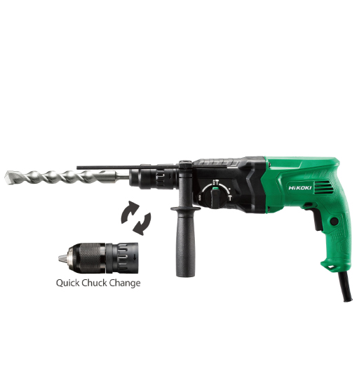 ROTARY HAMMER,24MM,730W,SDSPLUS,3KG,3 MODE,QCC,2.7J-HIKOKI