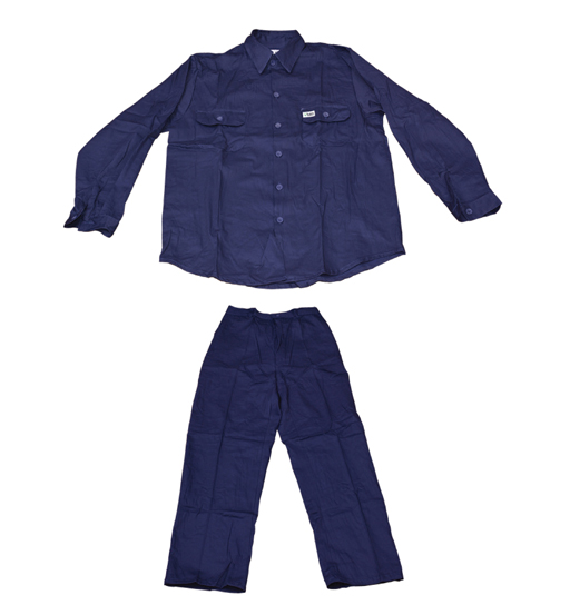 UKEN PANT SHIRT 100% COTTON - DARK BLUE -LARGE