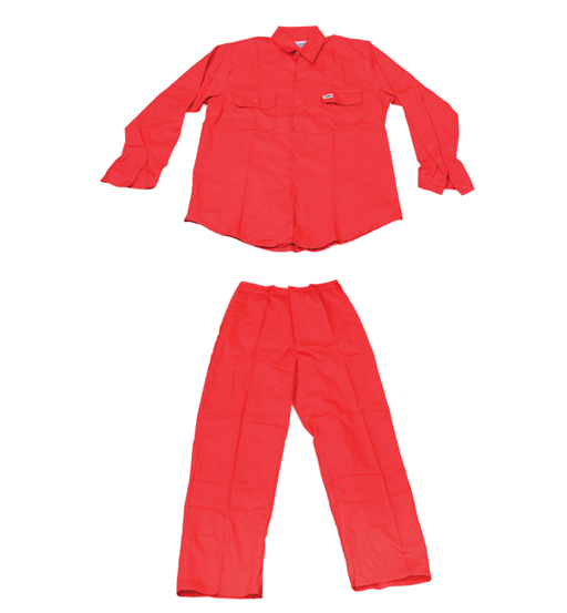 UKEN PANT SHIRT POLYSTER 65%/COTTON 35%-   RED- XL