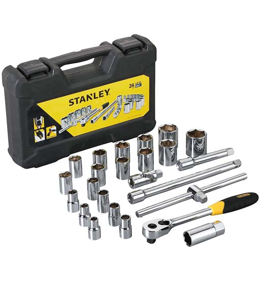 STANLEY DRIVE METRIC 1/2 INCH SOCKET SET 24 PCS