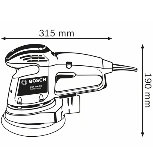 BOSCH RANDOM ORBIT SANDER 150MM