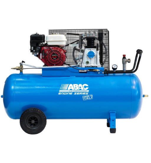 AIR COMPRESSOR 100LTR PETROL DRIVEN 5HP 10BAR 1080RPM 400L/MIN-ABAC