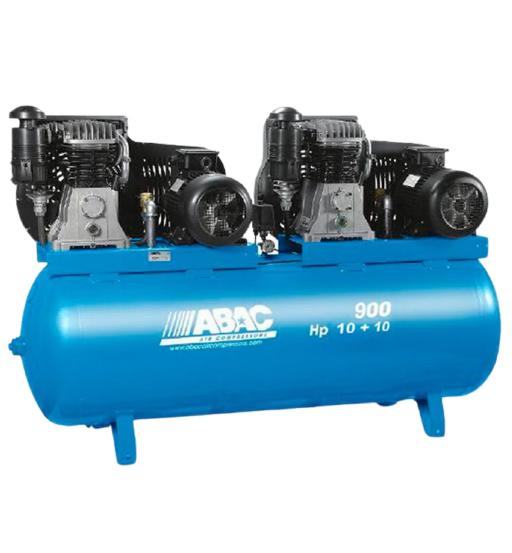 AIR COMPRESSOR 900LTR 10+10HP 3PH 11BAR 2420L/MIN-ABAC