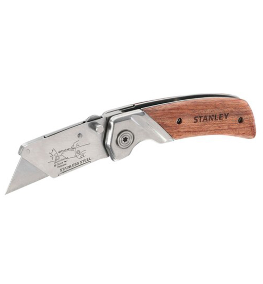 STANLEY® FOLDING UTILITY KNIFE - WOODEN HANDLE