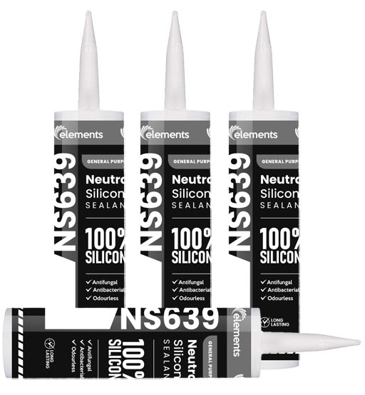 ELEMENTS NS639 ONE COMPONENT NEUTRAL CURE SILICON SEALANT CLEAR