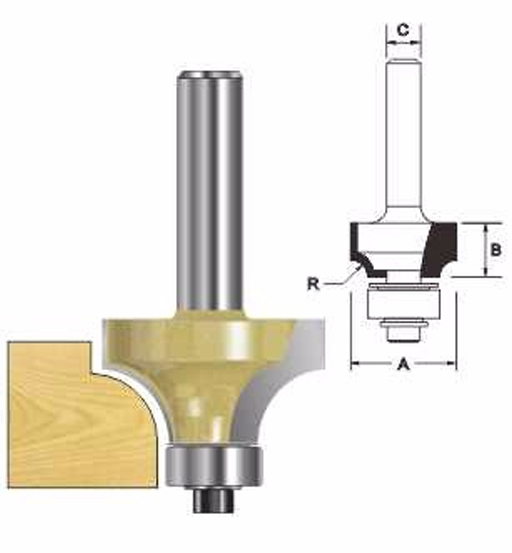 ARDEN ROUTER BIT ROUNDING OVER 24.7X12.7X6MM