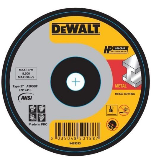 DEWALT DWA4524IA-AE METAL CUTTING WHEEL 180X3X22MM