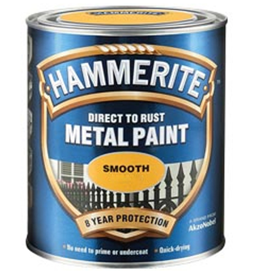 HAMMERITE METAL PAINT SMOOTH BLACK 750ML