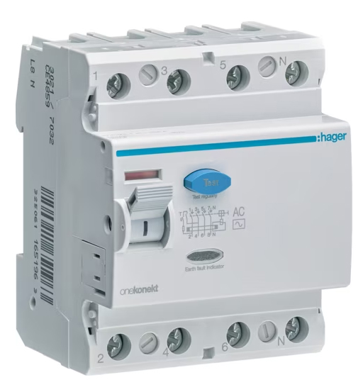 ELCB 100A 4P 30MA HAGER             