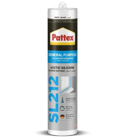 PATTEX SILICON GP SL212 WHITE 280 ML   