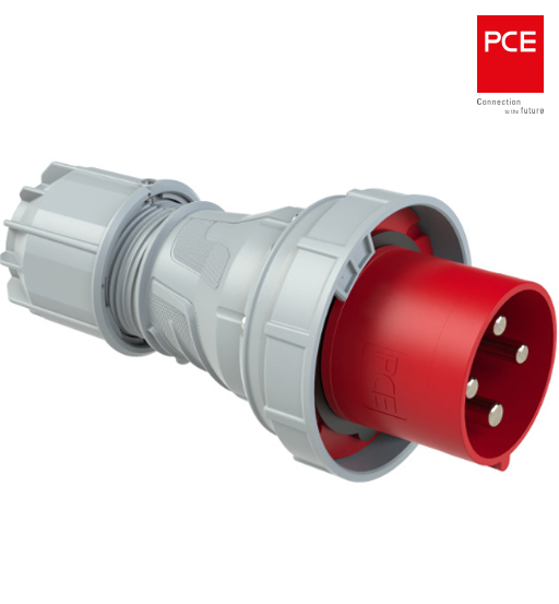 PCE IND PLUG 125 AMP 4 PIN 380V IP67    