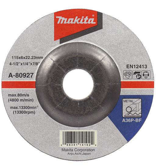 MAKITA GRINDING WHEEL 115X6X22MM A36P