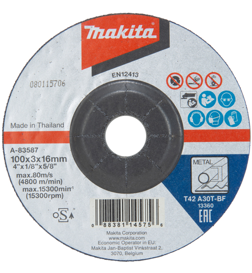 MAKITA CUT-OFF WHEEL 100X3X16MM(for steel)