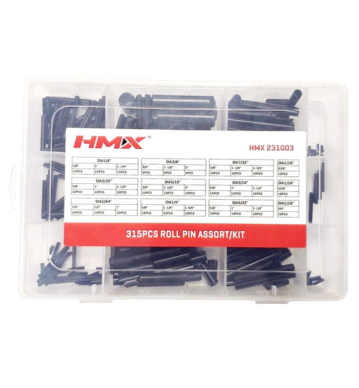 HMX ROLL PIN ASSORT/KIT 315PCS