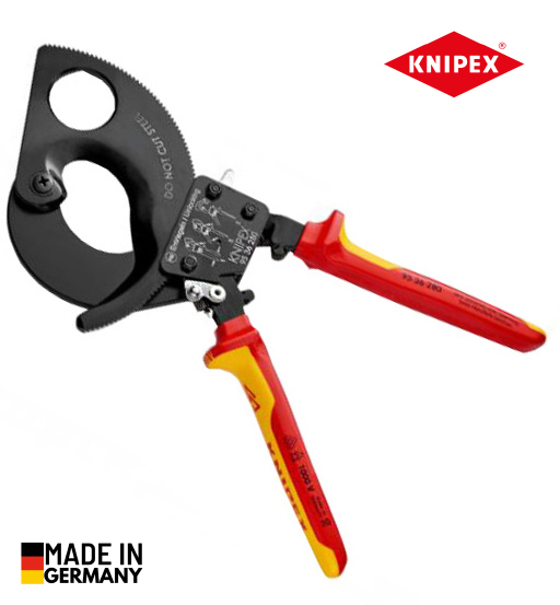 KNIPEX CABLE CUTTER 280MM RATCHET ACTION(GERMANY)