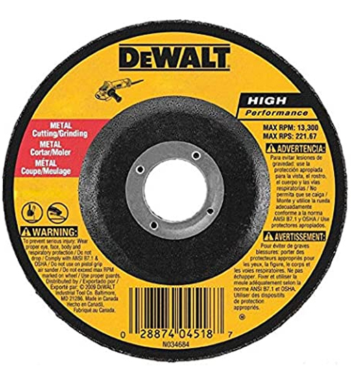 DEWALT METAL CUTTING WHEEL HP 115 X 3 X 22.23MM TYPE 42