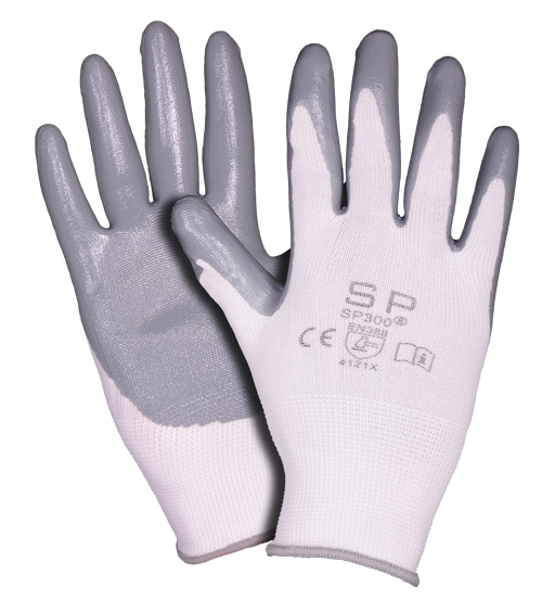 HAND GLOVES NITRILE GREY-SAFEPLUS