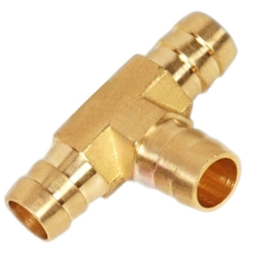 BRASS HOSE TEE CONNECTOR 12MM