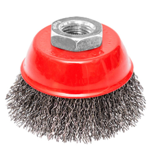 BEOROL CUP WIRE BRUSH M14 X 65 CRIMPED