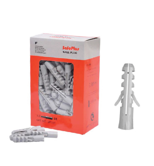 NYLON WALL PLUG 06MM 10PCS/PKT SAFEPLUS