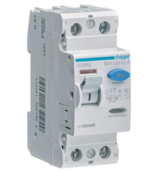 ELCB 100A 2P 100MA HAGER                