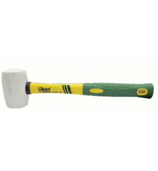 UKEN RUBBER HAMMER 24 OZ FIBER HANDLE (WHITE) 