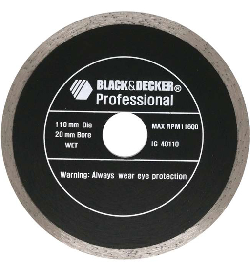 BLACK DECKER 110MM WET DRY DIAMOND TILE SAW BLADE