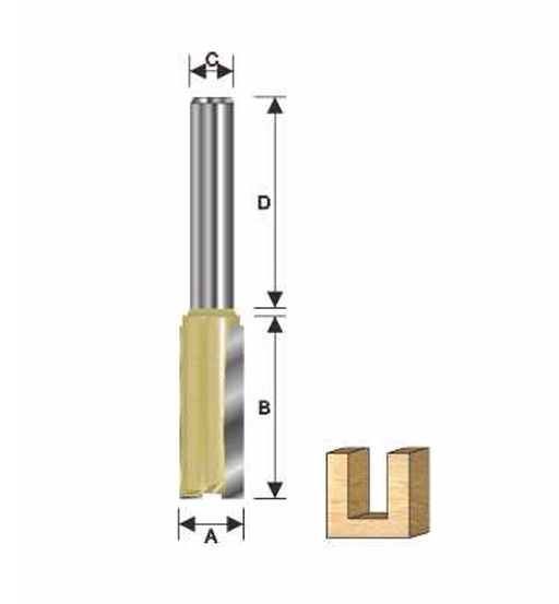 ARDEN ROUTER BIT STRAIGHT 22 X 20 X 6MM 