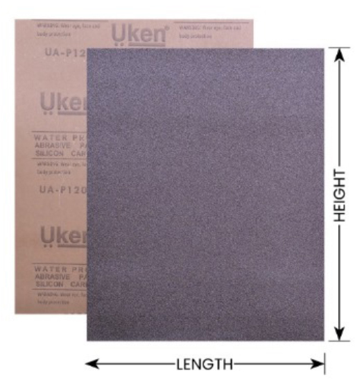 UKEN WATERPROOF PAPER 230 MM X 280 MM 600 GRIT