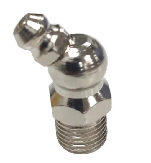 GREASE NIPPLE 1/4 X 45 DEGREE UNC(10PCS/PKT)