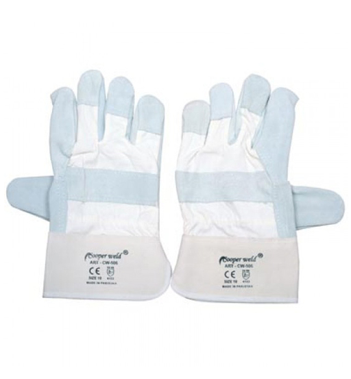 COOPERWELD GLOVES LEATHER GREY / WHITE
