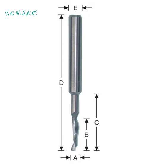 WEMARO END MILL CUTTER SINGLE FLUTE 6MMX90MM