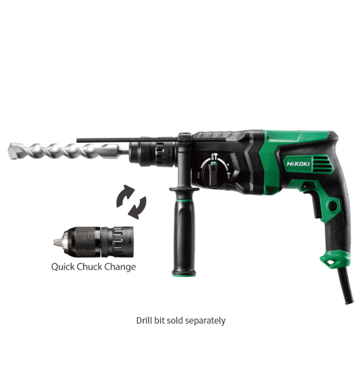 HIKOKI ROTARY HAMMER 830W 26MM SDS-PLUS WITH QUICK RELEASE CHUCK