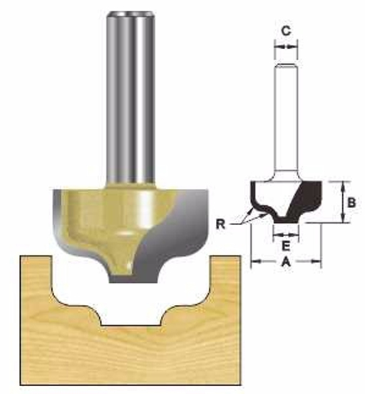 ARDEN ROUTER BIT OGEE 31.8X13X16MM 