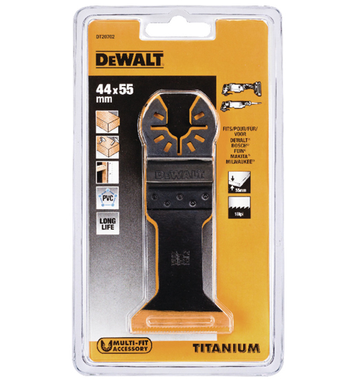 DEWALT OSCILLATING TITANIUM WOOD/METAL BLADE 44MM X 55MM