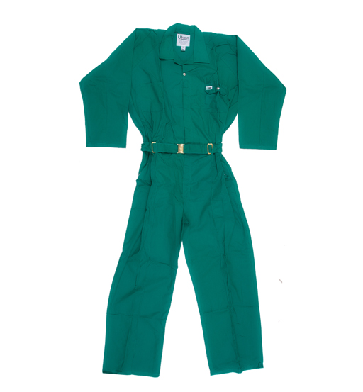 UKEN COVERALL  POLYSTER 65% / COTTON 35% - GREEN COLOR-L
